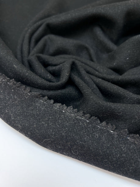 Wool Tweed Melange Gray Black
