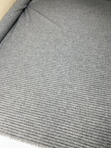 Gray Wool Flammé Stripe Fabric