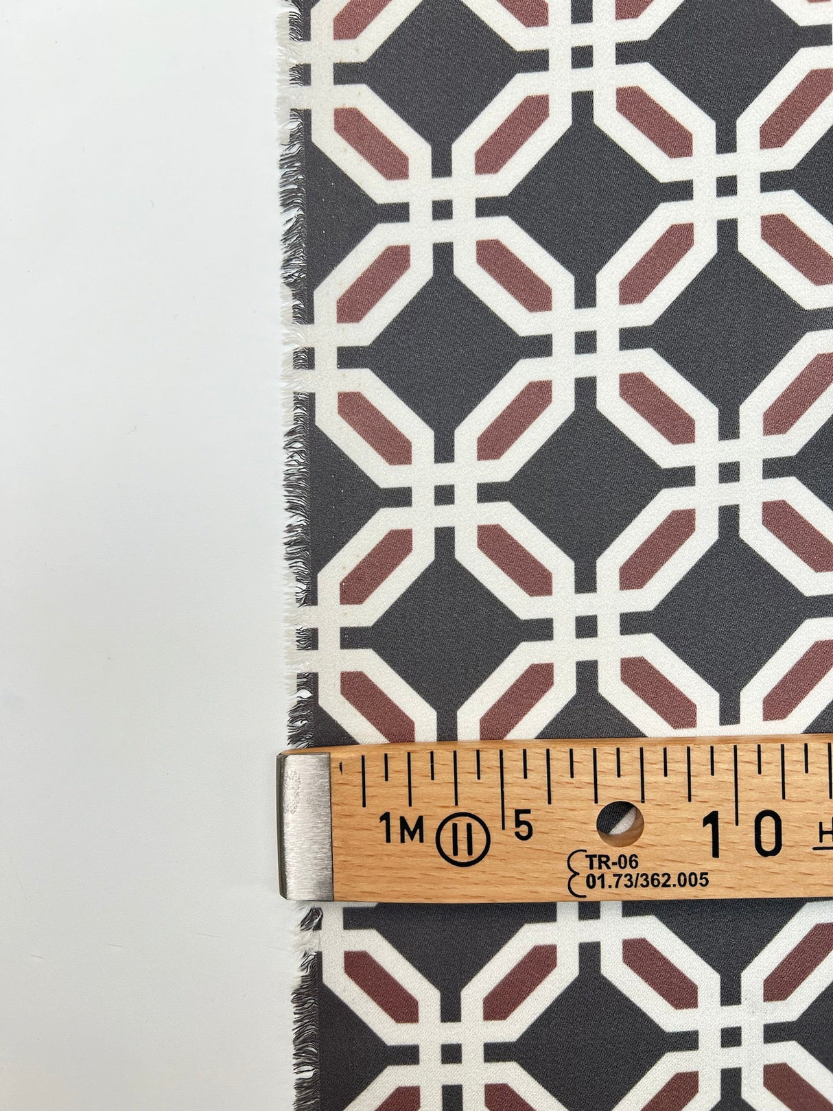 Printed Polyester Geometric Gray Beige