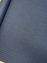 Italian Blue Striped Wool Suit Fabric