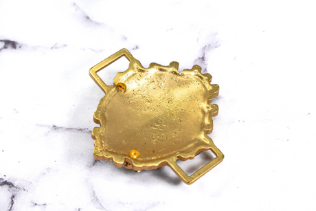 Rhinestone Buckle Slider Gold