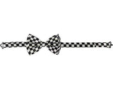 Black & White Checkered Bow Tie - Adults