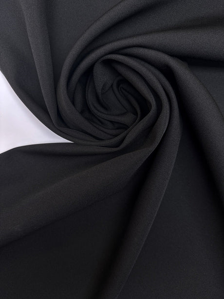 Polyester Wool Twill Black