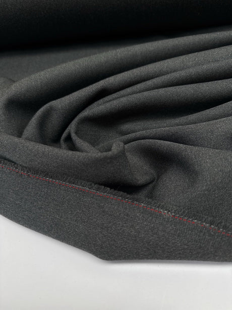 Virgin Wool Polyester Twill Gray