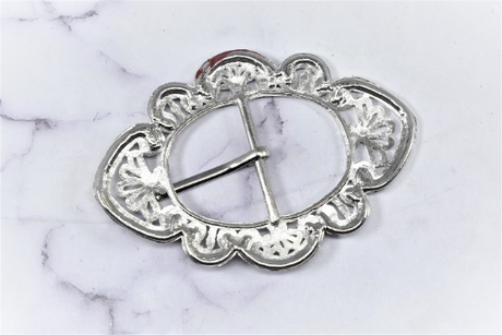 Western Style Belt Buckle Red 3x4