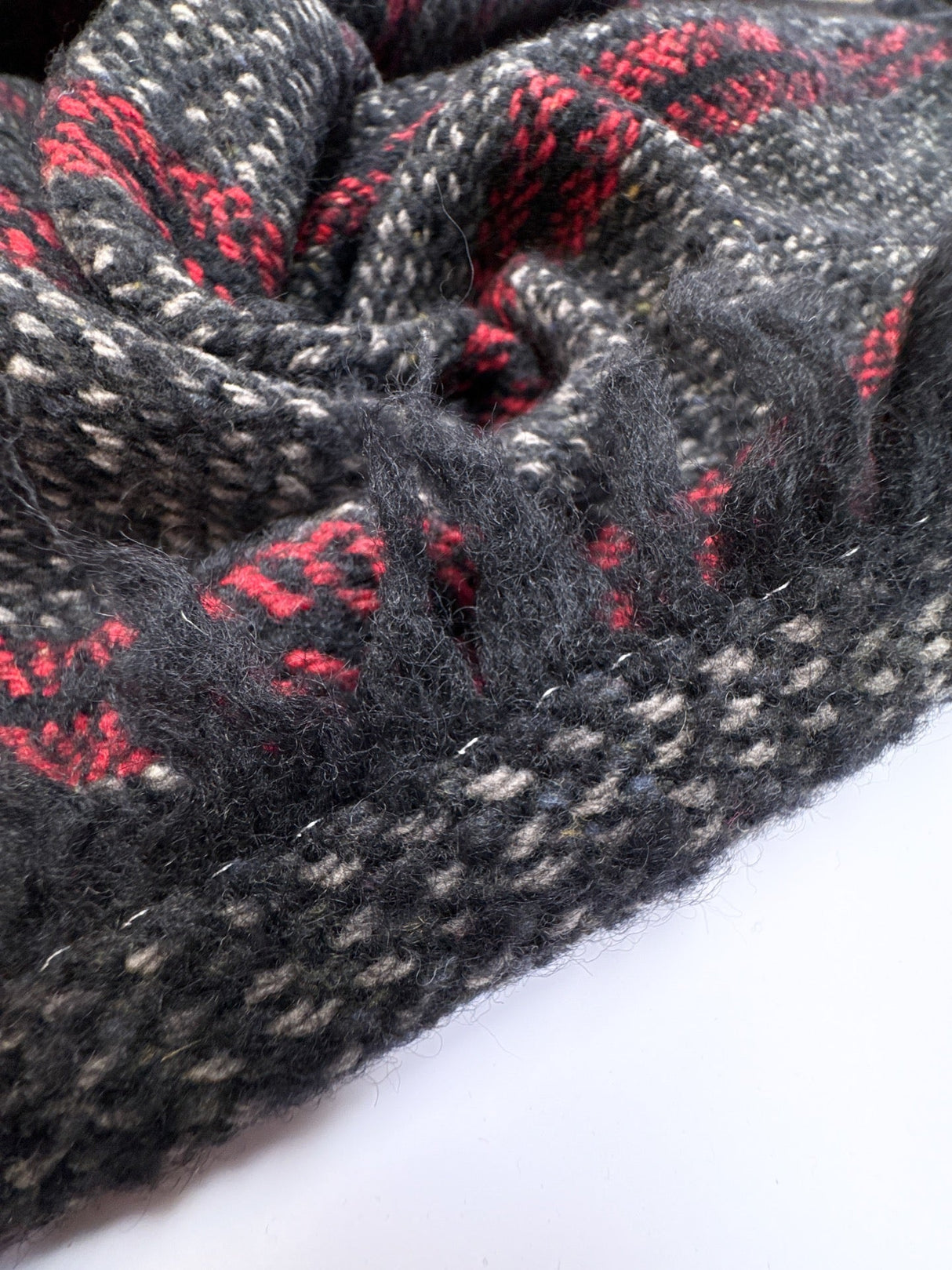 Wool Tweed Melange Striped Gray