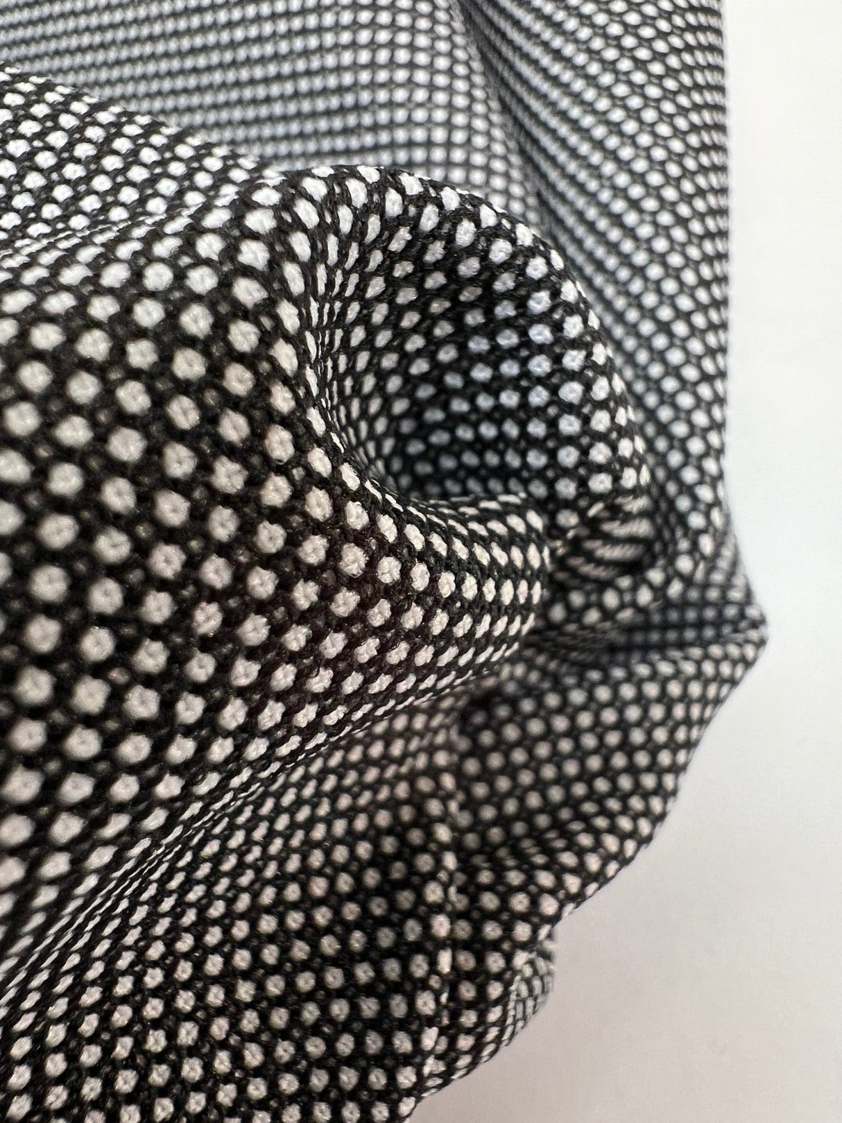 Polyester Elastane Knit Gray White