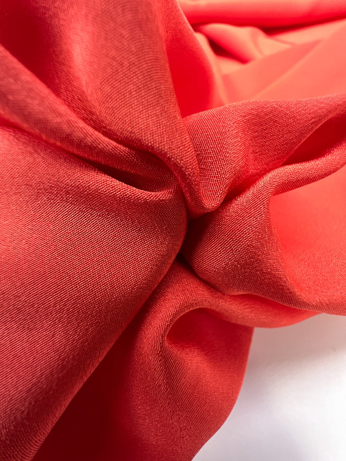 Red Polyester Crepe Fabric