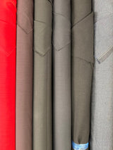 Wool Blend Tweed Checked Red Purple Blue