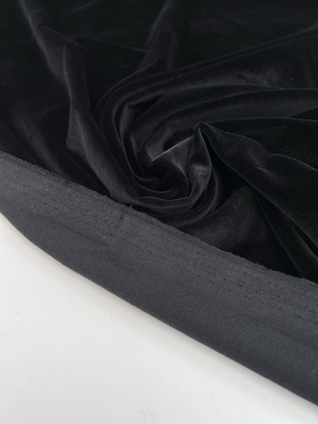 Cotton Viscose Velvet Black