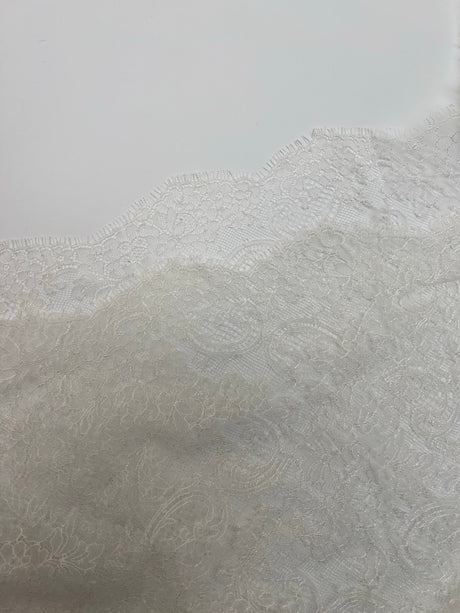 White Shade Floral Lace Polyamide Viscose