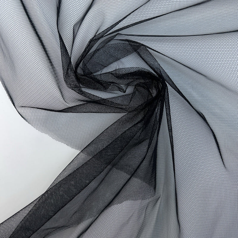 Polyamide Mesh Black Stretch Fabric