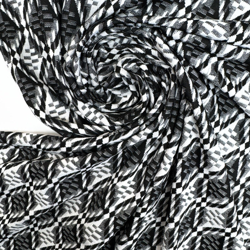 Polyamide Elastane Jacquard Knit Black White