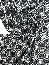 Polyamide Elastane Jacquard Knit Black White