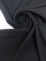 Black Polyester Elastane Crepe