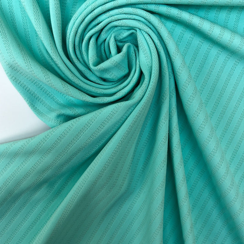 Polyamide Elastane Jacquard Striped Blue