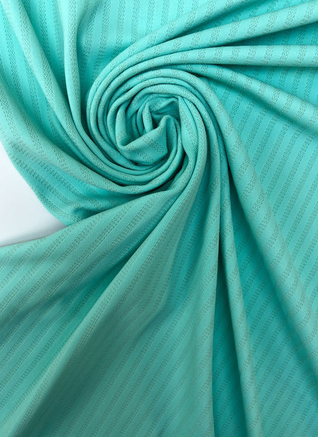 Polyamide Elastane Jacquard Striped Blue