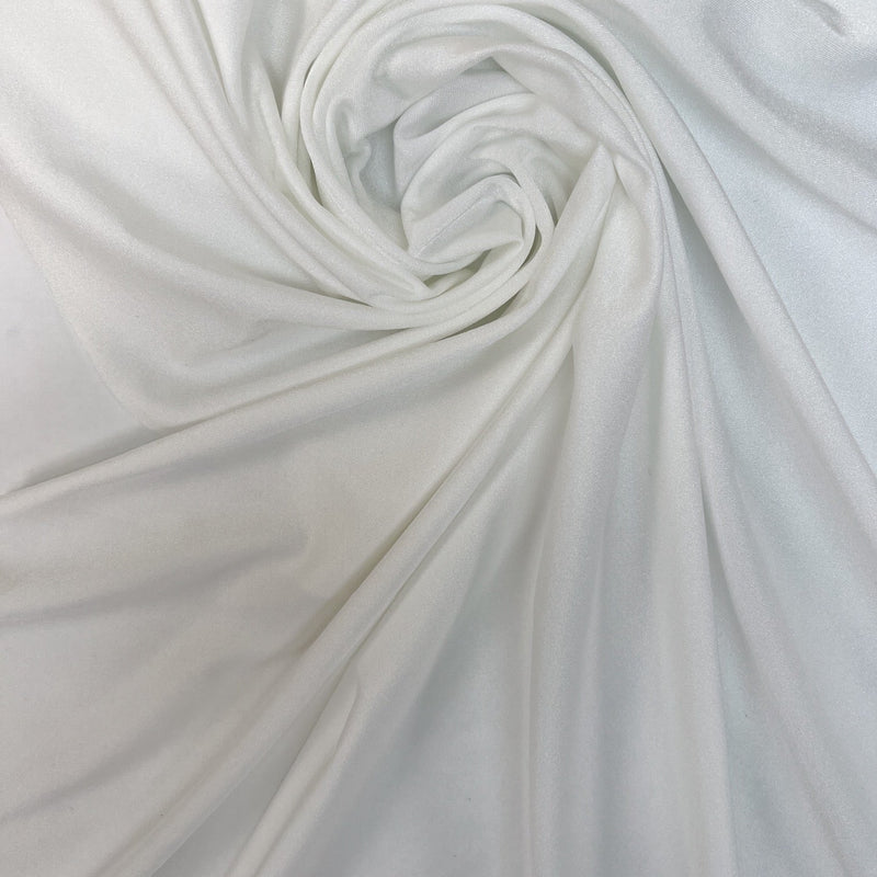 White Polyamide Elastane Knit Sportswear Fabric