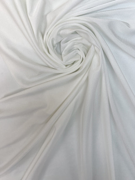 White Polyamide Elastane Knit Sportswear Fabric