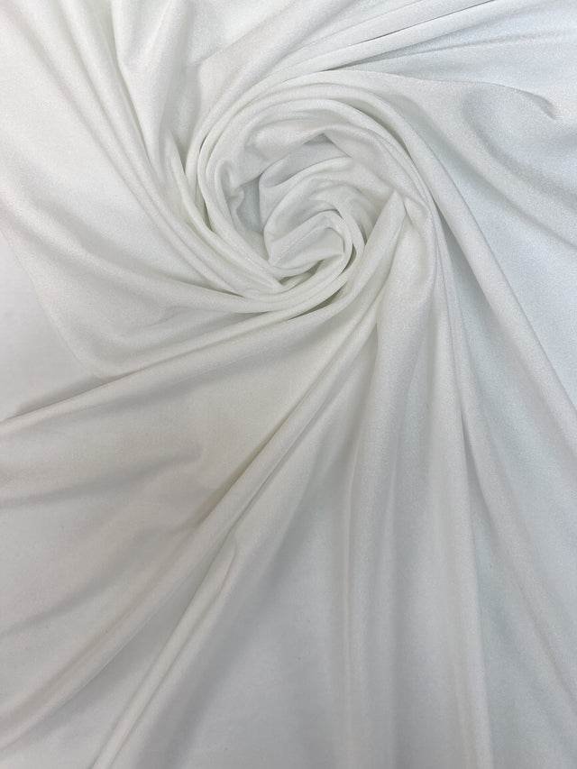 White Polyamide Elastane Knit Sportswear Fabric