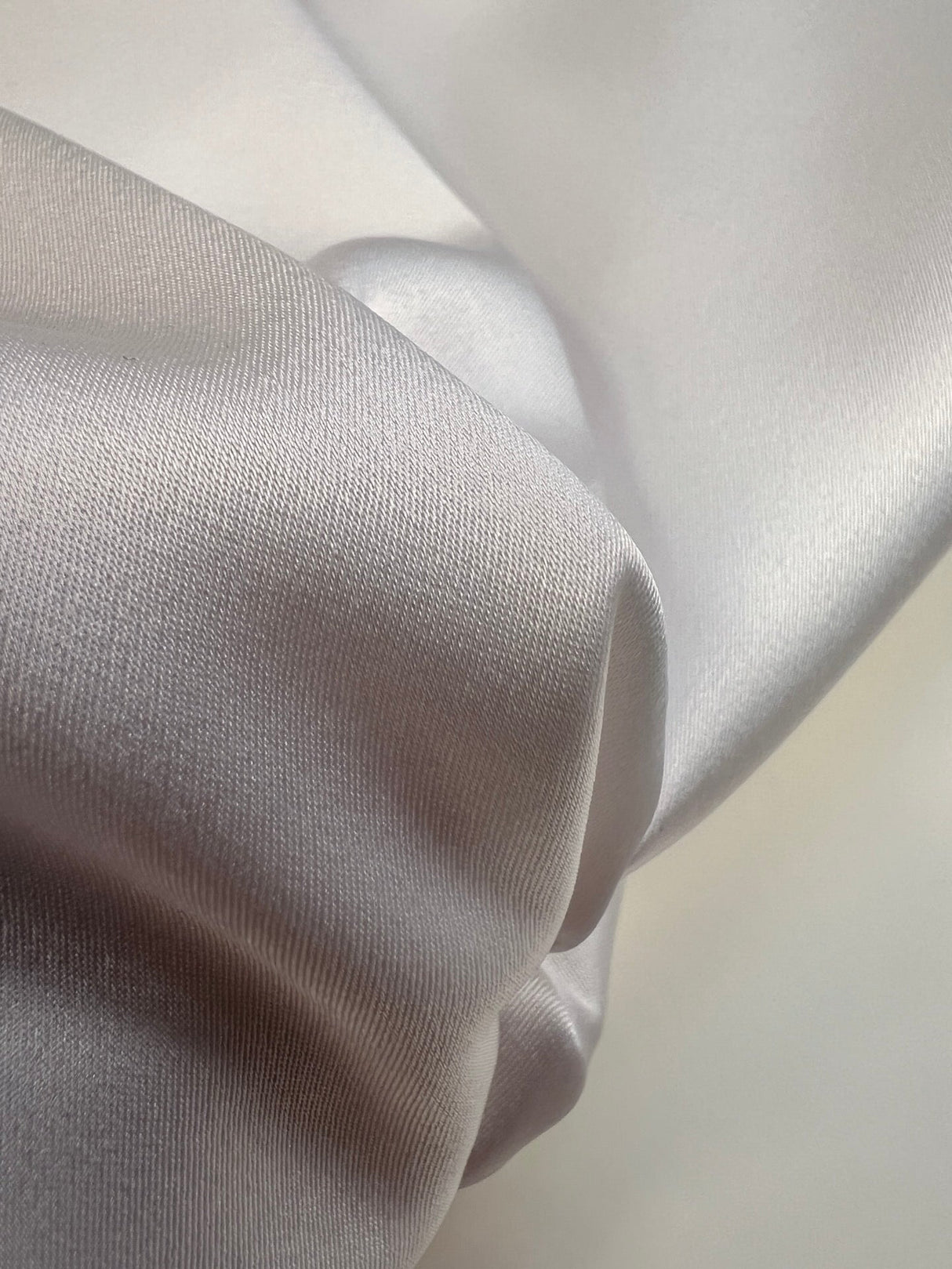 White Shade Satin With Elastane