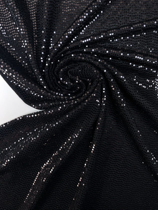 Black Lurex Knitted Fabric