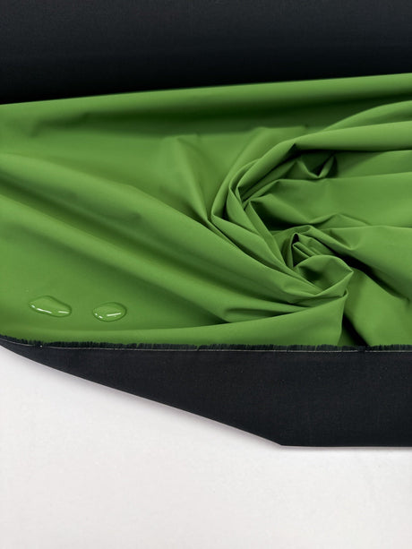 Cotton Polyurethane Jacket Fabric Green-Blue