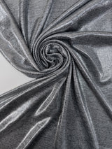 Polyester Elastane Knitted Fabric Silver Melange