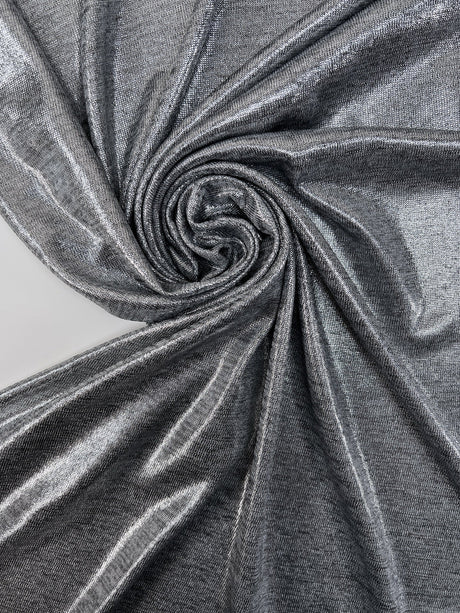 Polyester Elastane Knitted Fabric Silver Melange