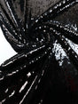Black Knitted Sequins Polyamide Elastane