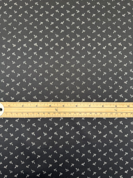 Cotton Sateen Paisley Black White