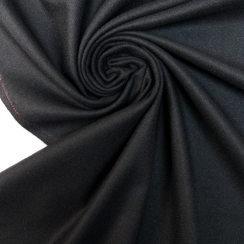 Wool Twill Fabric Black