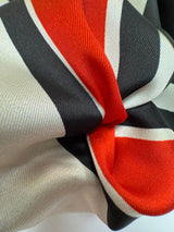 Polyester Sateen Printed Red Multicolour