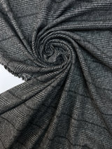 Tweed Suit Fabric Gray Black