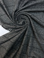Tweed Suit Fabric Gray Black