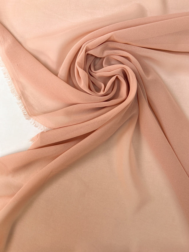 Polyester Chiffon Crepe Beige-Pink