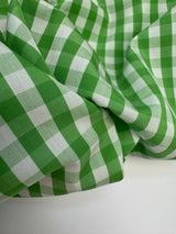 Cotton Poplin Checked Green