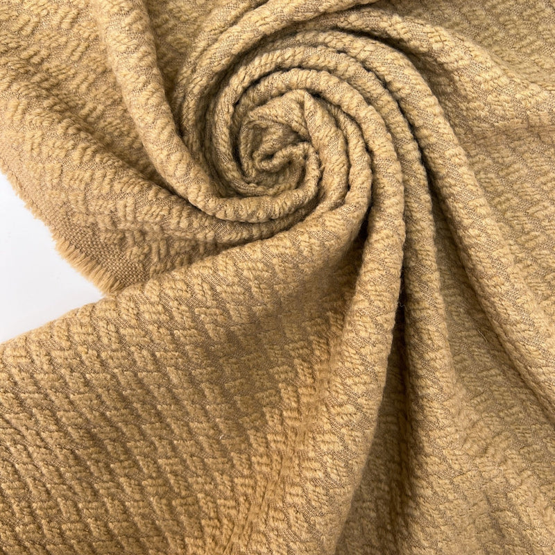 Beige Cotton Acrylic Wool Tweed