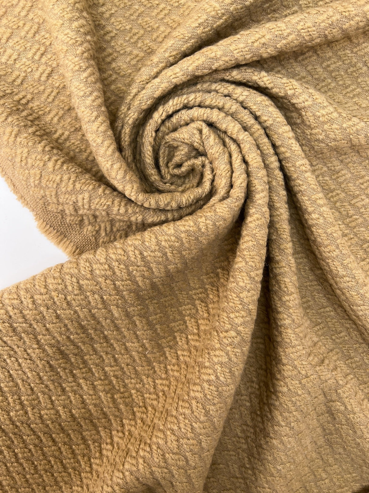 Beige Cotton Acrylic Wool Tweed