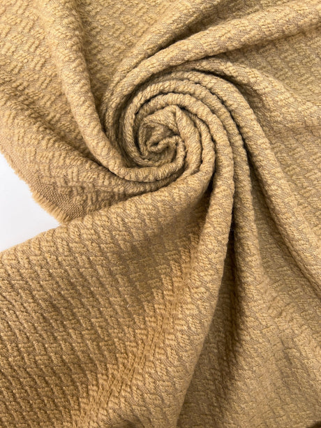 Beige Cotton Acrylic Wool Tweed