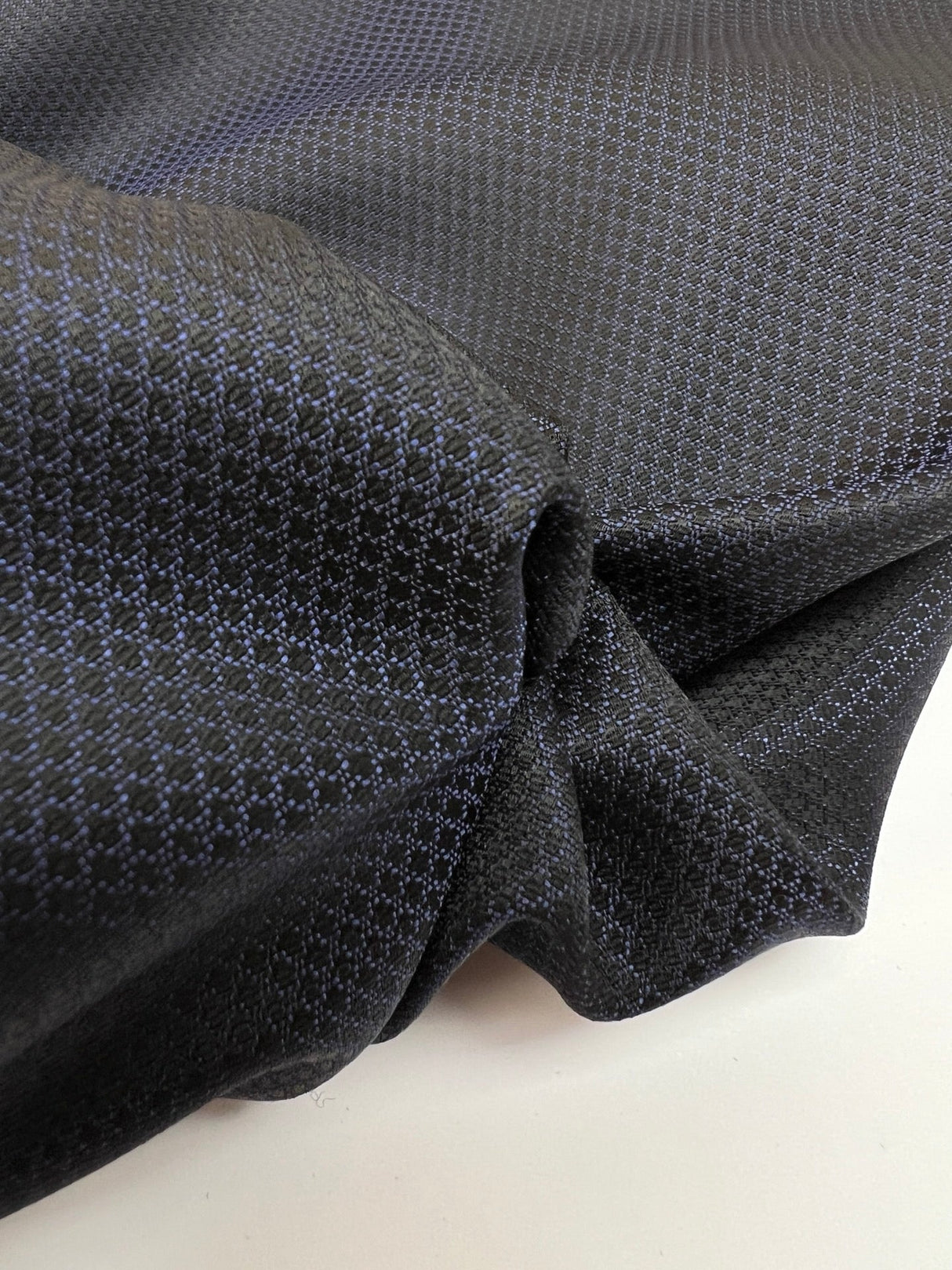 Wool Blend Changeant Fabric Blue Black