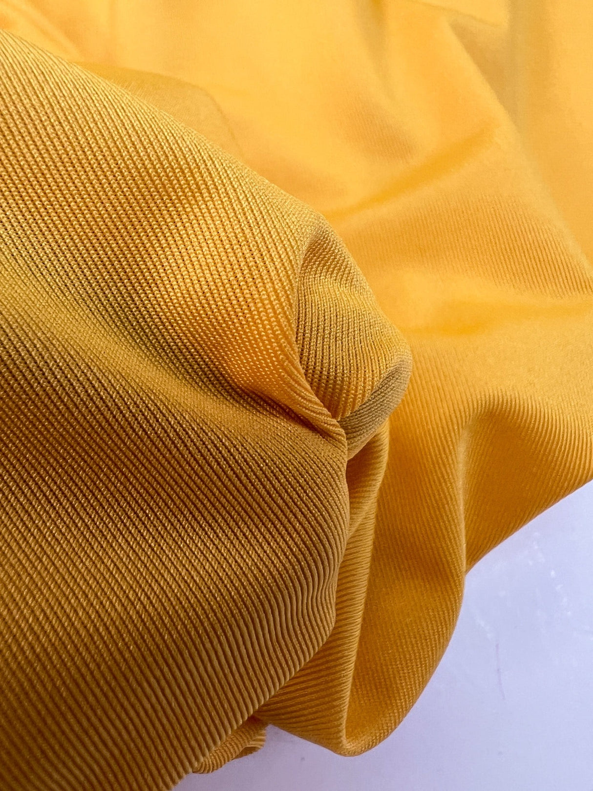 Yellow Stretch Knitted Fabric