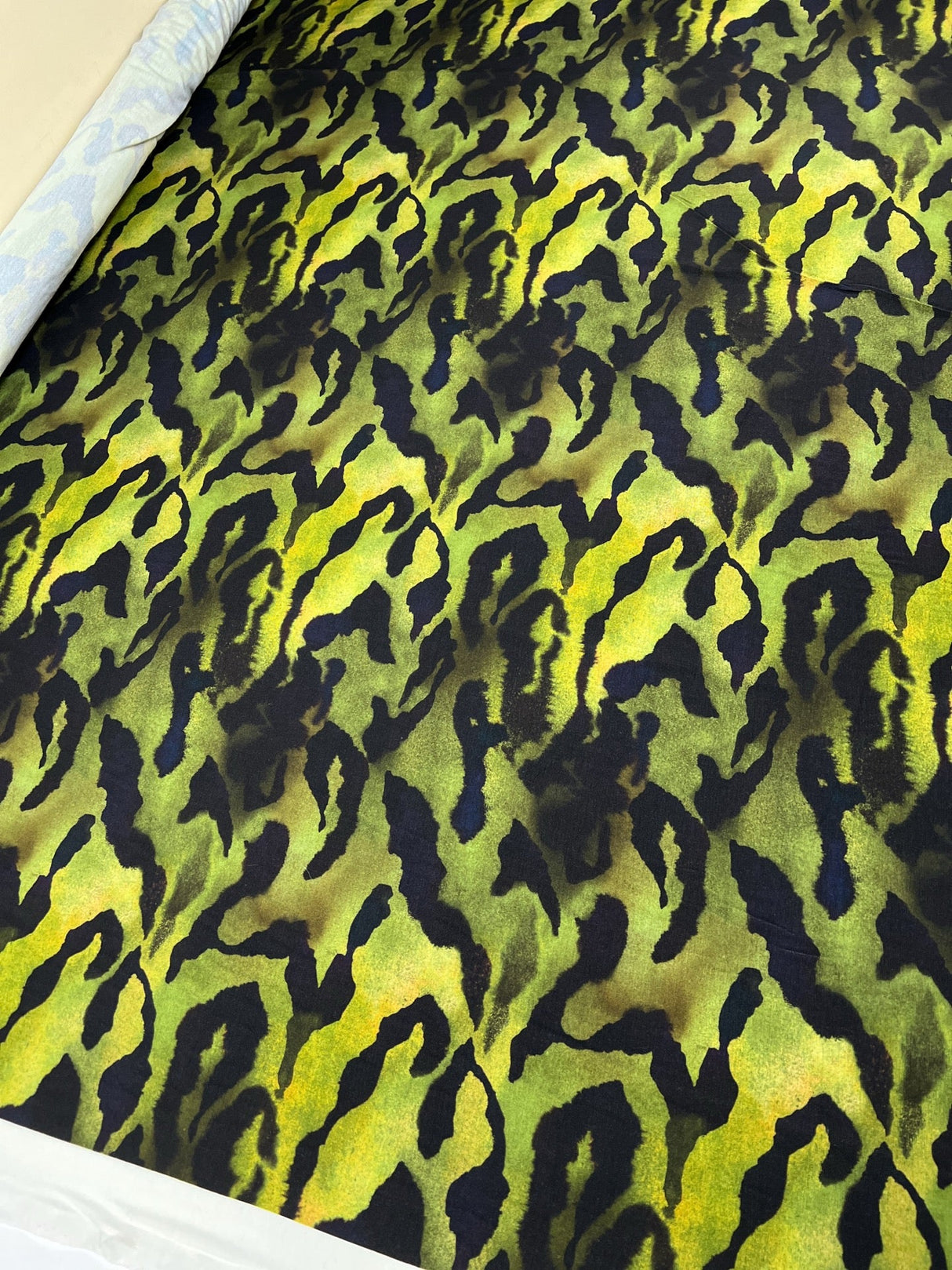 Cotton Knit Printed Green Black