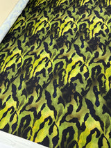 Cotton Knit Printed Green Black