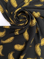 Viscose Paisley Print Lightweight Black