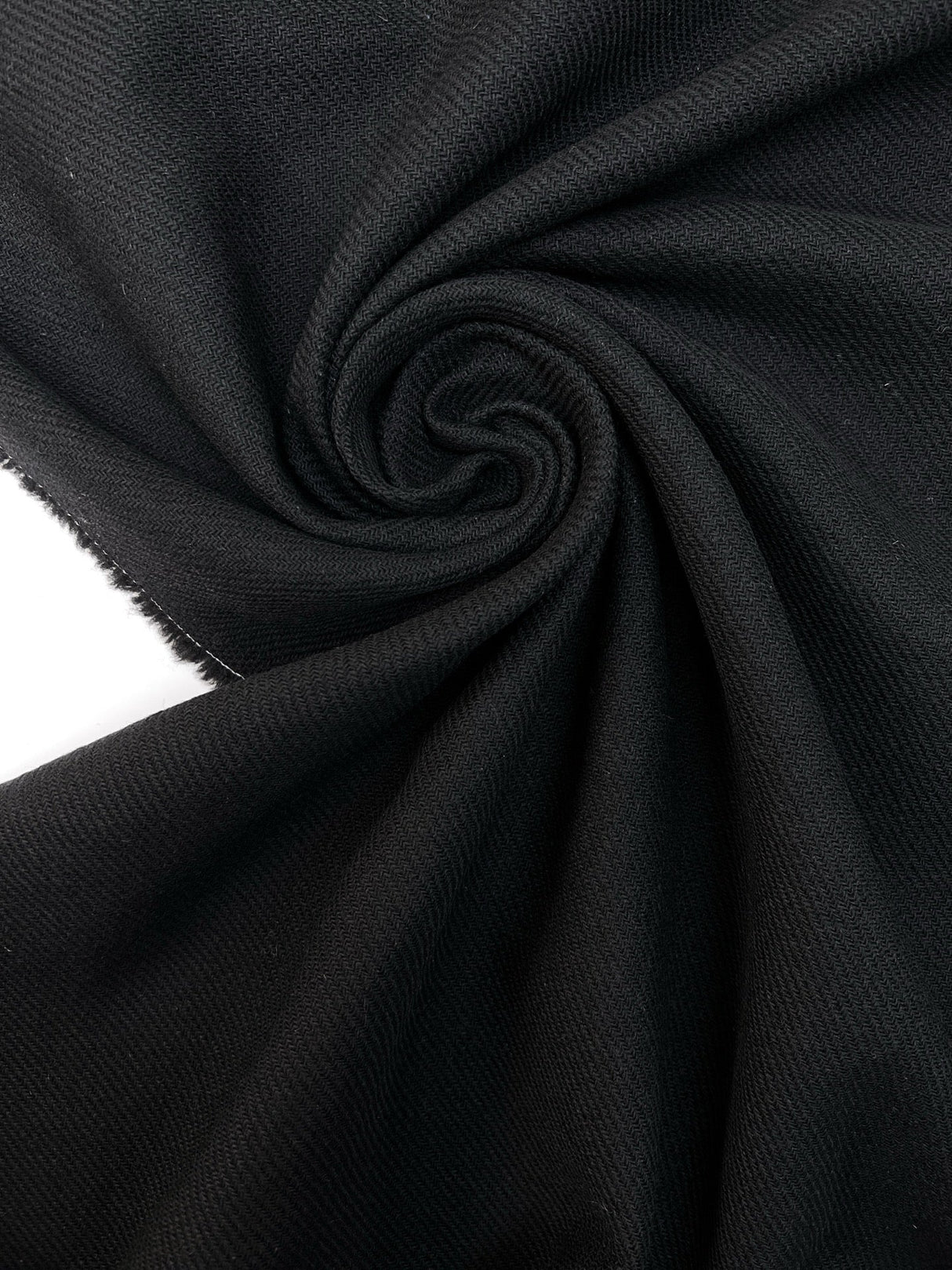 Black Wool Twill Fabric