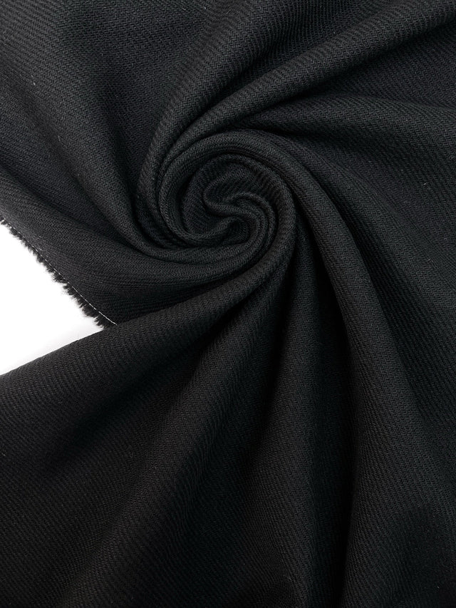 Black Wool Twill Fabric