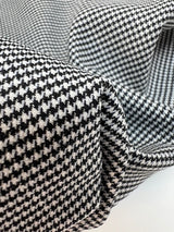 Wool Houndstooth Suit Fabric Gray