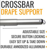 Adjustable Aluminum Backdrop Stand Set 7ft-12ft