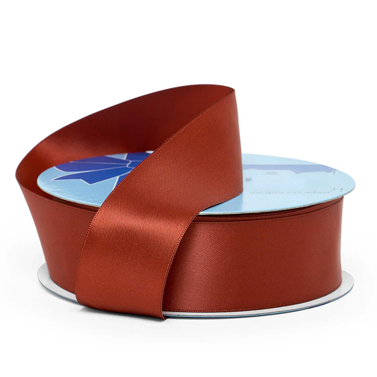 Smooth Satin Ribbon for Floral Wreath Making 2 1/2 '' X 25 yd Double Faced 1 / roll Cinnamon